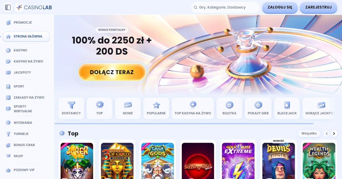 CasinoLab 👉 Najlepsza platforma online w Polsce